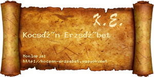 Kocsán Erzsébet névjegykártya